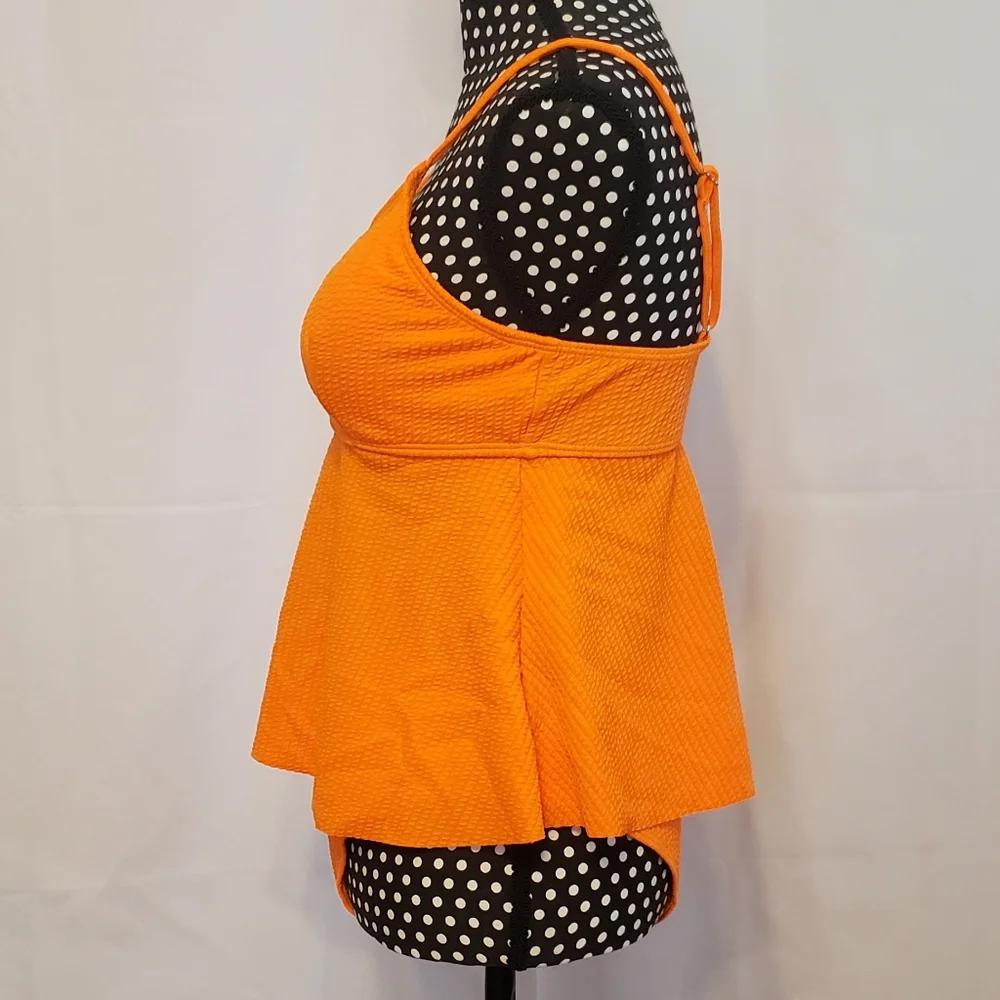 Shein Neon Orange Two-piece Swimsuit Adjustable Straps - Picture 5 of 16